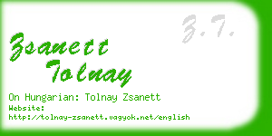 zsanett tolnay business card